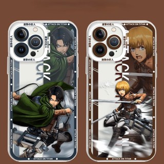 ใหม่ เคสโทรศัพท์มือถือ TPU นิ่ม แบบใส กันกระแทก ลายอะนิเมะ Attack on Titan Eren Mikasa Ackerman แฟชั่นญี่ปุ่น สําหรับ IPhone 11 12 Pro Max 12 Mini