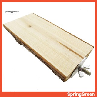 (SPRINGGREEN) แพลตฟอร์มกรงไม้ ของเล่น สําหรับนกแก้ว หนูแฮมสเตอร์