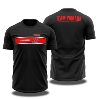  [Ready Stock] Cotton 100%  Baju Motor Yamaha Racing Team A Motocycle T Shirt Unisex_03