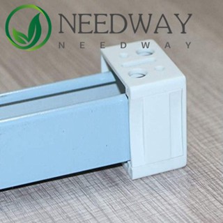 Needway ตัวยึดมู่ลี่ สีขาว 6 ชิ้น แนวตั้ง บ้าน เครื่องมือเปลี่ยน รางปิดท้าย ฝาครอบ กล่อง