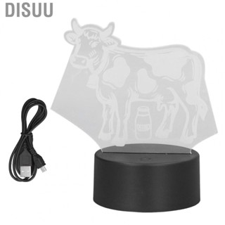 Disuu 3D Table Light Dairy Cattle 7 Color  Night Light Acrylic Touch Switch Hot