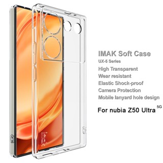 Imak Nubia Z50 Ultra 5G TPU ซิลิโคน ฝาหลัง เจลลี่นิ่ม เคสโทรศัพท์ กันกระแทก Shockproof Transparent Protective Case