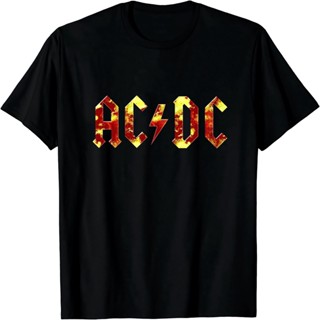 เสื้อยืดแขนสั้นเสื้อวง ACDC เสื้อยืดแฟชั่นวินเทจ90 เสื้อวงร็อค เสื้อยืดเอซีดีซี oversize เสื้อยืดคอกลมผ้าฝ้าย เสื้อผู้ชา