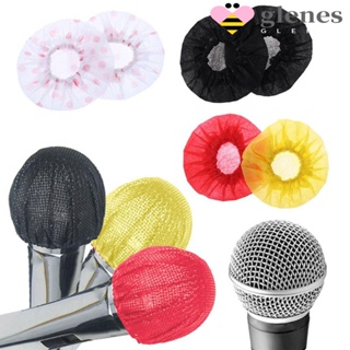 GLENES 10 Pairs/20Pcs Mic Cap Pad Recording Room Antibacterial Cover Microphone Cover Disposable Non-woven Away From Dust Windscreen Karaoke Supplies Microphone Protective Mic Cover Mat/Multicolor