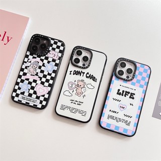 【Angel Bear Girl studio】CASETIFY เคสโทรศัพท์มือถืออะคริลิค แม่เหล็ก ลายตัวอักษร สําหรับ iPhone 14 Pro MAX 11 12 13 Pro MAX 14 Plus