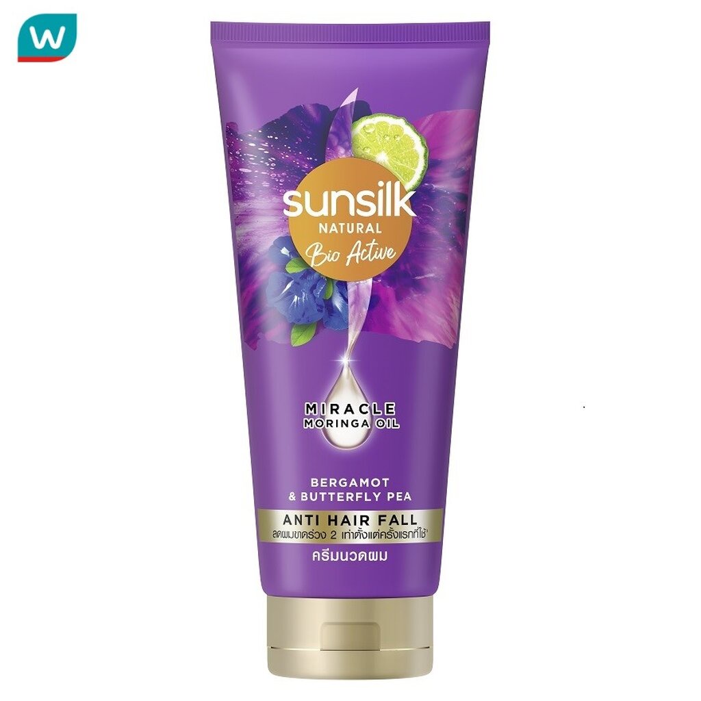 Sunsilk ซันซิล เนเชอรัล คอนดิชันเนอร์ ไบโอแอคทีฟ เบอร์กามอทบัตเตอร์ฟายพี แอนตี้แฮร์ฟอล 330มล