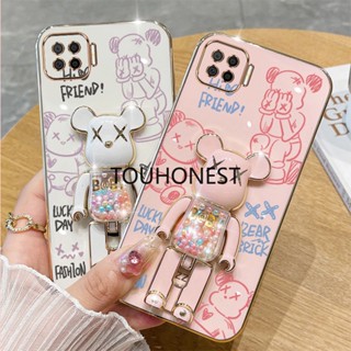 เคส Oppo A73 เคส Oppo F9 Pro เคส Oppo F17 Pro เคส Oppo F19 Pro เคส Oppo A1 Pro Case Oppo A93 A94 Case Oppo F19S Case Oppo Reno 4F Reno4 Lite Case Shockproof Cartoon Anime Graffiti Kaws Bear Stand Cute Phone Cover Cassing Case TB โทรศัพท์มือถือ