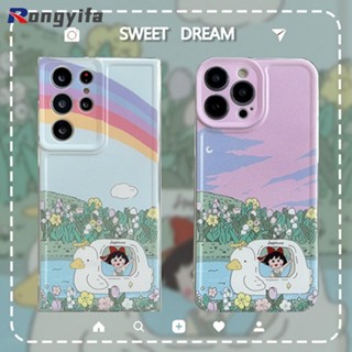 เคสโทรศัพท์มือถือแบบนิ่ม TPU ลายการ์ตูนชิบิ มารุโกะจัง สีรุ้ง สีม่วง สําหรับ Vivo T1 Y75 Y55 Y32 5G Y21 Y21S Y21A Y21T Y19 Y17 Y15 Y13 Y12 Y11