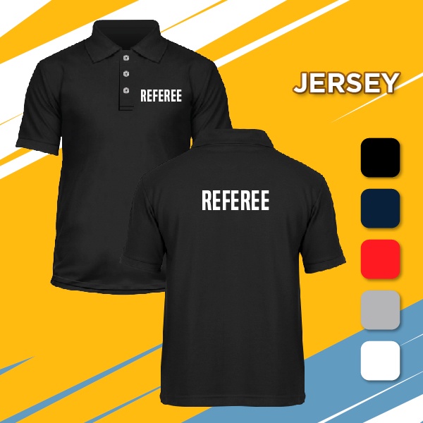 Baju Kerja Dry Fit REFEREE ชุดไมโครไฟเบอร์เสื้อโปโล Tshirt Casual Unisex เสื้อยืด Jersey Pakaian แฟช