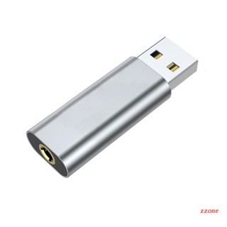 Zzz อะแดปเตอร์แจ็ค USB เป็น 3.5 มม. เป็นการ์ดเสียงสเตอริโอ ภายนอก USB-A เป็น 3.5 มม. TRRS สําหรับหูฟัง