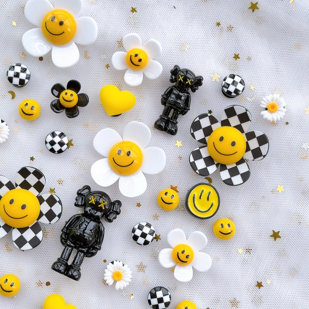 INS Checker Series ชุดหัวเข็มขัดรองเท้า/ปุ่ม Charm อุปกรณ์เสริม DIY สําหรับรองเท้าหัวเข็มขัดตกแต่งรองเท้า