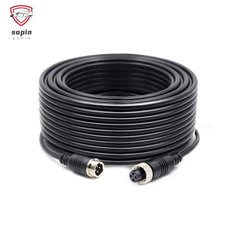 สายเคเบิลวิดีโอ 4 Pin 5 เมตร 10 เมตร 15/20 เมตร สําหรับเชื่อมต่อกล้องมอนิเตอร์รถบรรทุก รถบัส