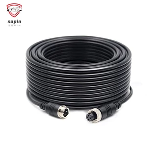 สายเคเบิลวิดีโอ 4 Pin 5 เมตร 10 เมตร 15/20 เมตร สําหรับเชื่อมต่อกล้องมอนิเตอร์รถบรรทุก รถบัส