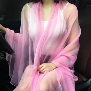 ผ้าพันคอ ผ้าชีฟอง แบบบางพิเศษ ป้องกันแดด เหมาะกับเดินชายหาด …