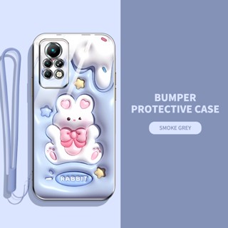 เคสโทรศัพท์มือถือ ทรงสี่เหลี่ยม ป้องกันกล้อง ลายการ์ตูนน่ารัก 3D หรูหรา สําหรับ Infinix Note 11 Pro X697 Note 10 Pro X693 X695 X695D