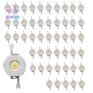 ไดโอดไฟ Led 1W พลังงานสูง ชิปโคมไฟ 1 วัตต์ 3V-3.4V สีขาว 50 ชิ้น