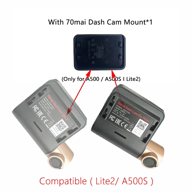 สําหรับ 70mai A500s A200 A510 A410 Dash Cam A500 Pro Plus A200 Mount สําหรับ 70mai Dash Cam Pro Plus + A500S 70mai Lite2 Mount thumbnail 3