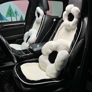 Cute Flowers Automotive Headrest Pillow Plush Soft Car Seat Neck Pillow Waist Pillow Fashion Automotive Headrest Interior Universal Car headrests Waist Pillow  Car interior accessories