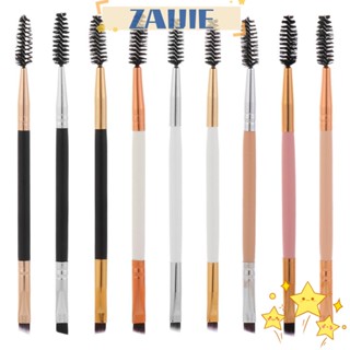 Zaijie24 แปรงหวี สําหรับใช้ในการเขียนคิ้ว หลากสีสัน แบบพกพา