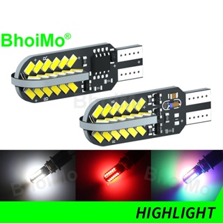 Bhoimo หลอดไฟ led 48SMD T10 W5W 194 168 3014 DC12V หลากสี สําหรับติดป้ายทะเบียนรถจักรยานยนต์