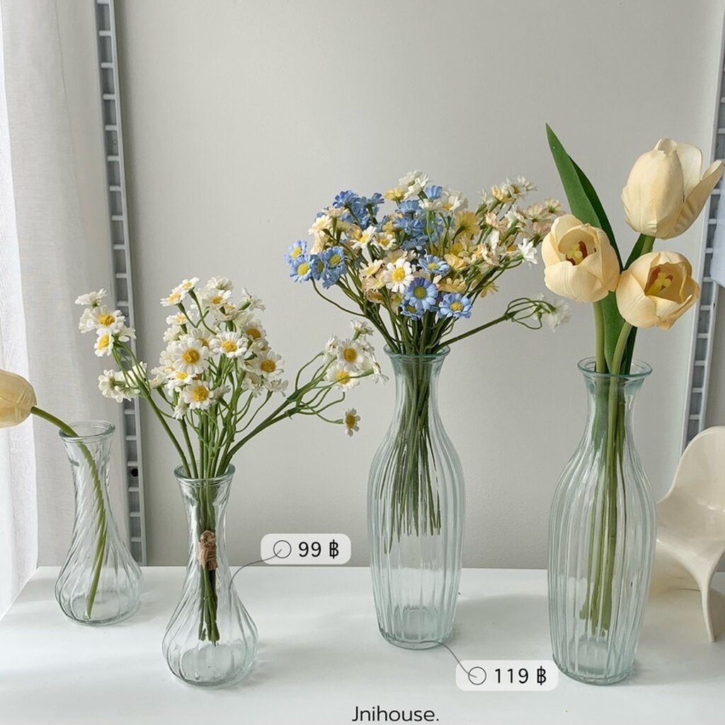 Vases & Vessels 119 บาท [พร้อมส่ง] แจกันแก้วใสทรงสูง Glass Vase Home & Living