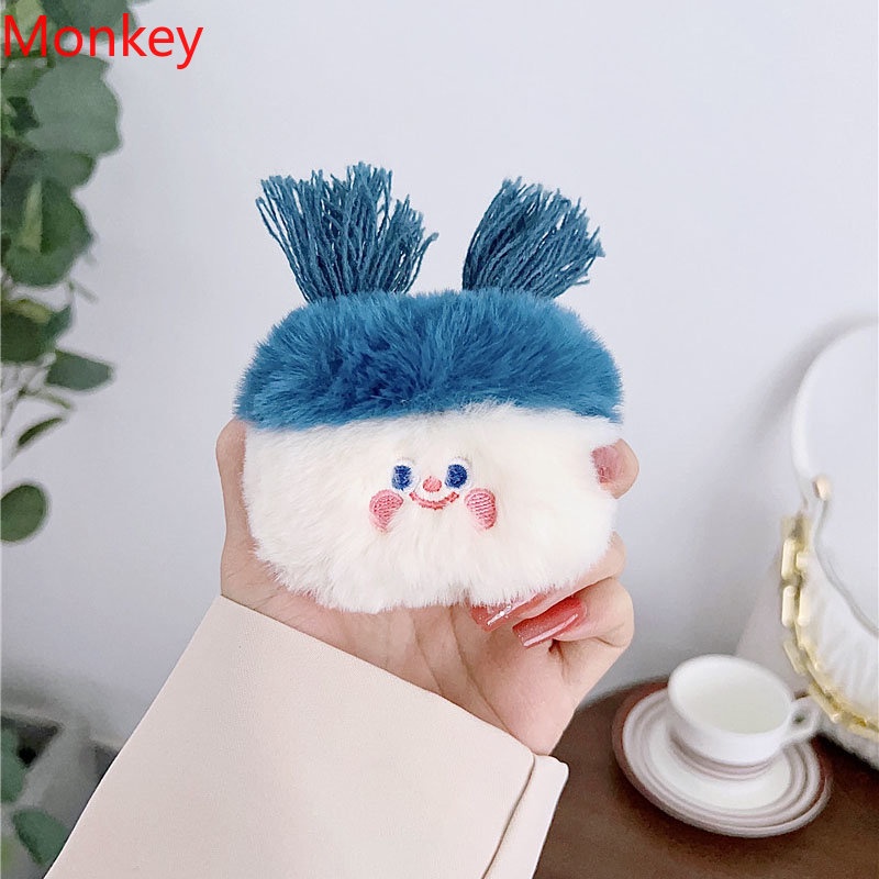 เคสหูฟังบลูทูธ ขนเฟอร์น่ารัก 3D สําหรับ Air Pods Pro 2 Apple AirPods 3 1 - รูปที่ 3