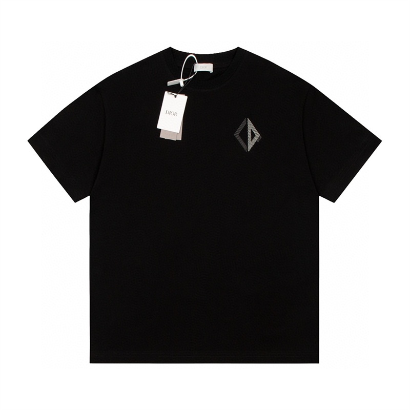 เสื้อยืดแขนสั้น ปักลายซีดี สไตล์สตรีท คลาสสิก แฟชั่นล่าสุด สําหรับทุกเพศ Rtzjfsmdty