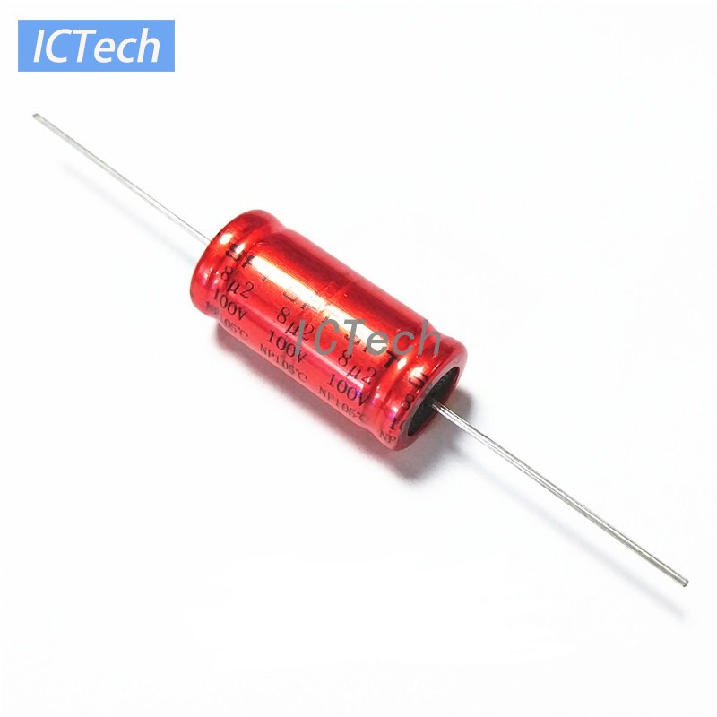 ตัวเก็บประจุ SPT 100V สีแดง NP 1.5UF 2.2UF 3.3UF 4.7UF 5.6UF 6.8UF 10UF 12UF 22UF 33UF 47UF 2 ชิ้น