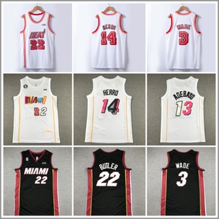 เสื้อกีฬาบาสเก็ตบอล ปักลาย Miami Heat Jersey Herro Adebayo แฟชั่นฤดูร้อน สําหรับผู้ชาย 2023