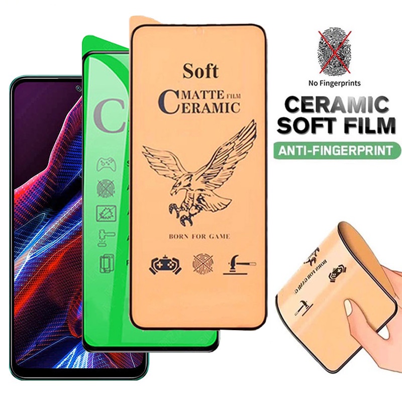 ฟิล์มเซรามิคใสผิวด้านแบบเต็มจอสําหรับ Xiaomi POCO C85 M7 C75 C71 C61 C65 C55 C40 X7 X6 X5 M5s X4 X3 