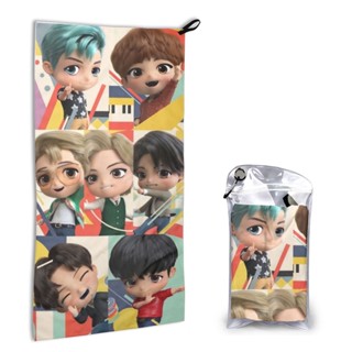 Bts TinyTAN ผ้าขนหนูไมโครไฟเบอร์ 40*80 ซม. 16x31.5 นิ้ว สําหรับถ่ายภาพ ชื่อ รูปภาพ ของขวัญ