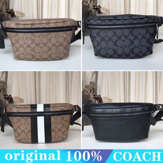 Coach 3228 กระเป๋าคาดอกผู้ชาย/กระเป๋าสะพายมัลติฟังก์ชั่น/พิมพ์ลายคลาสสิก/กระเป๋าผู้ชายลำลอง