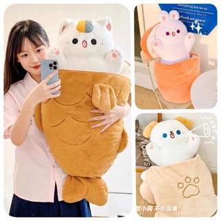 🔸2 In 1 🔸Tik Tok Taiyaki หมอนตุ๊กตานุ่ม รูปแมวเผาไหม้ ของขวัญวันวาเลนไทน์ 82cm