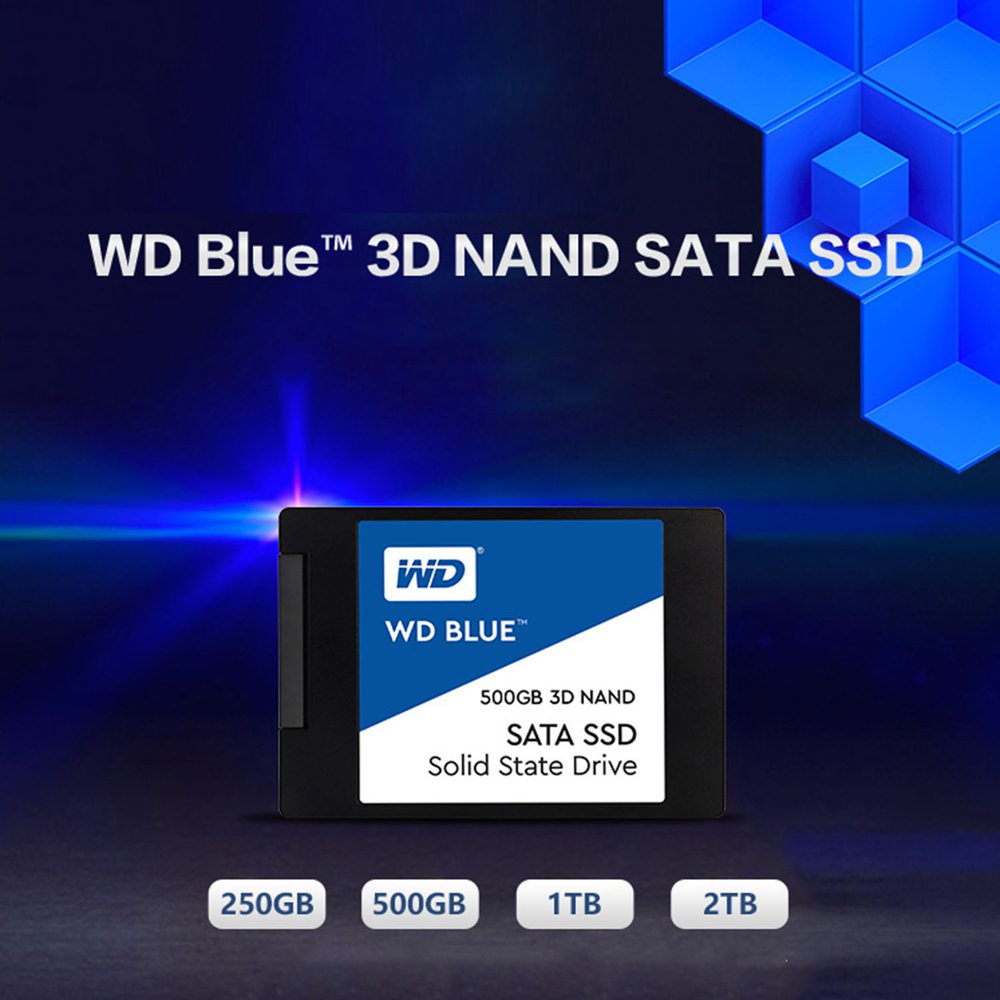 3D NAND SATA SSD 1TB สีน้ำเงิน 3D NAND Internal PC SSD SATA III 6 Gb/s 2.5/7 มม. สูงสุด 560 MB/s 3D NAND SATA SSD