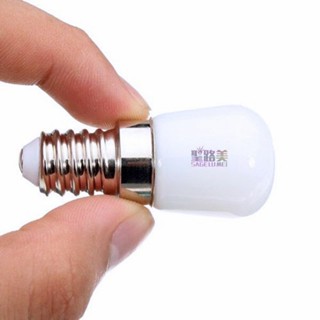 หลอดไฟแก้ว LED E14 E12 AC220V 110V 2W ขนาดเล็ก ปรับได้ สีขาวอบอุ่น สําหรับตู้เย็น