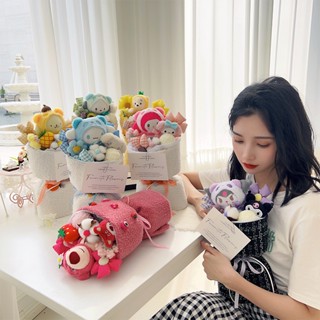 SANRIO 【พร้อมส่ง】ช่อดอกไม้ซานริโอ้ ตุ๊กตาคุโรมิ เมโลดี้ สตรอเบอร์รี่ หมี ปูนปั้น วันเกิด วาเลนไทน์