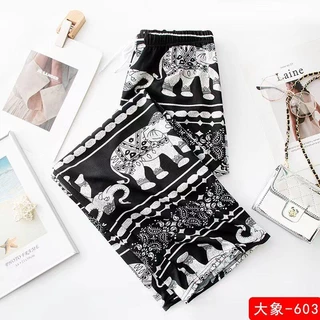 🐘Ready to ship from Thailand🐘กางเกงช้างขาธรรมดาผ้าหนังไก่ ผ้าดีผ้าเบาใส่สบายใส่แล้วขาไม่เต่อ​K-3