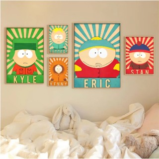 โปสเตอร์ภาพวาดสีน้ํามันบนผ้าใบ พิมพ์ลายอนิเมะ South Park สไตล์โมเดิร์น สําหรับตกแต่งผนังบ้าน