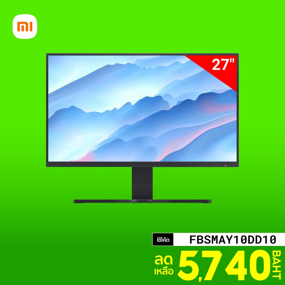 [5740 บ. โค้ด FBSMAY10DD10] Xiaomi Mi Desktop Monitor 27 จอคอมพิวเตอร์ IPS 75Hz ความละเอียด Full HD 