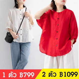 AAA--เสื้อเชิ้ตแขนสั้นผ้าลินิน