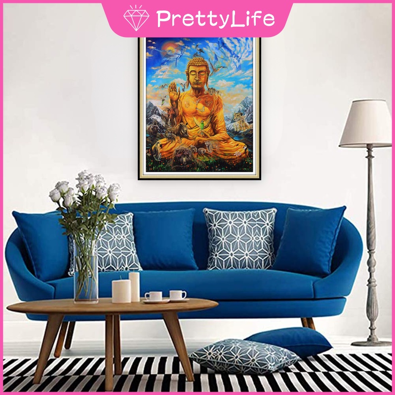 【PL】ภาพจิตรกรรมปักครอสสติตช์ รูปปั้นพระพุทธรูปทางศาสนา 5D แฮนด์เมด สําหรับตกแต่งบ้าน DIY - รูปที่ 3