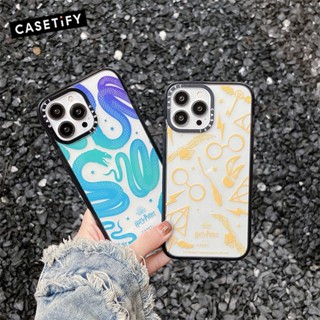 เคสโทรศัพท์มือถืออะคริลิค กันกระแทก ลาย Harry Potter X CASETiFY สําหรับ IPhone 11 12 13 14 Pro Max IPhone 14 Pro Max IPhone 13 Pro IPhone 12