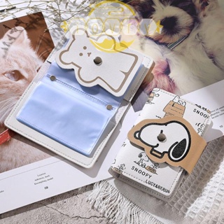 Ivory กระเป๋าใส่บัตร หนัง PU ลายการ์ตูน Snoopy รถบัส หมีน่ารัก สําหรับผู้หญิง