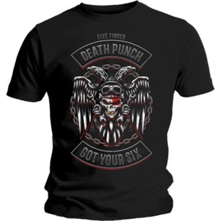 ขายดี เสื้อยืดลําลอง แขนสั้น พิมพ์ลาย Five Finger Death Punch Got Your Six แฟชั่นยอดนิยม สําหรับผู้ชาย