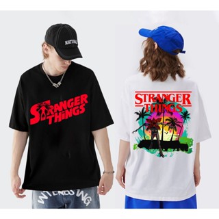 เสื้อ Stranger Things ผู้ชาย ผู้หญิง เสื้อยืด แขนสั้น เสื้อยืดสตรีท เสื้อยืดเท่ เสื้อยืด oversize คอกลม