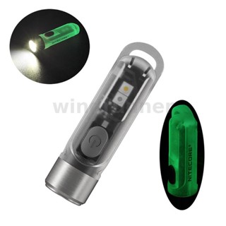 Nitecore TIKI/TIKI LE 300 Lumen พวงกุญแจไฟฉาย LED ชาร์จ USB TIKI GITD High CRI เรืองแสงในตัว สําหรับตั้งแคมป์