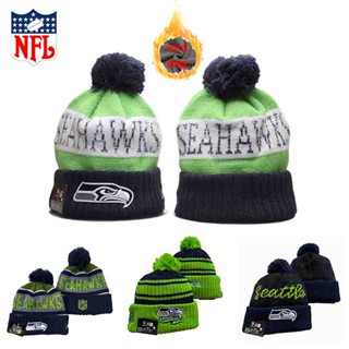 Nfl SEATTLE SEAHAWKS หมวกผ้าขนสัตว์ บุกํามะหยี่ ฤดูหนาว อบอุ่น หมวกถัก หมวก Unisex ของขวัญฤดูหนาว