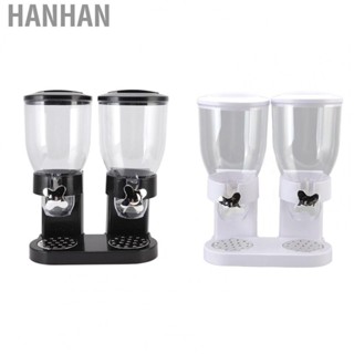 Hanhan Home Cereal Dispenser ABS Dual Containers Airtight Dry  Dispenser New