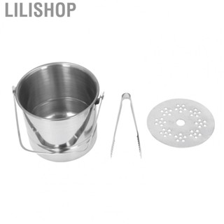 Lilishop Cocktail Bar Ice Bucket Sturdy Insulated Bar Ice Container Stainless Steel Rust Proof for Parties