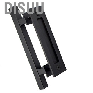 Disuu Sliding Barn Door Handle Flat Back  Double Sided Rectangular Black Door Pull Handle